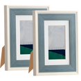thumbnail image 1 of Ensemble de Cadres Photo en Plastique - 2 Pcs Cadre Photo Rectangulaire 4x6 Pouces Cadre de Table, 1 of 10