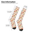 thumbnail image 4 of Zufioo Squirrel Nuts Mushroom Print Long High Thigh Socks Knee-High Warm Stocking Women Boot Sock Leg Warmer High Socks for Daily Wear, Cosplay, 4 of 6
