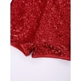 thumbnail image 6 of iEFiEL Girls Sequins Dance Leotard Biketard Mesh Patchwork Jumpsuit Dancewear, 6 of 7