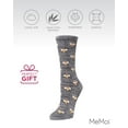 thumbnail image 6 of MeMoi Honey Bee Bamboo Blend Crew Socks - Womens - Female, 9-11, Asphalt, 6 of 7