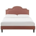 thumbnail image 5 of Modway Aviana Modern Performance Velvet King Bed in Dusty Rose, 5 of 10