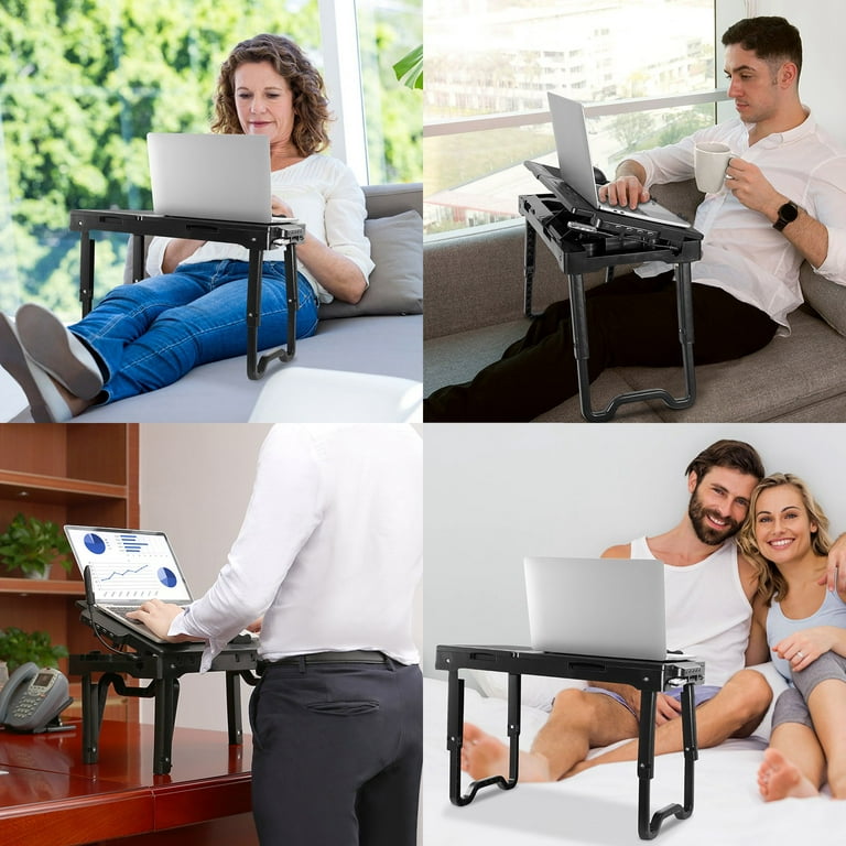 Foldable laptop table with fan deals