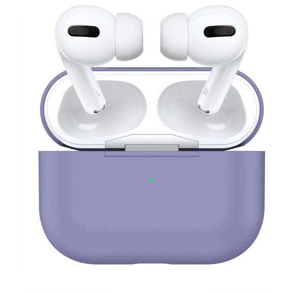 Silicone Case Cover Skin For Apple Airpods Pro Lavender