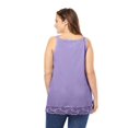 thumbnail image 2 of Woman Within Plus Size Lace Trim V-neck Tank, 2 of 5