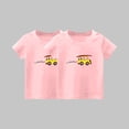 thumbnail image 2 of Baby Girls Boys Clothes 2-Pack Short-Sleeve Tee Shirts Infant Summer Graphic Cotton T-Shirt with Crew Neck Solid Basic Shirt for Toddlers Kids 1-14 Years, 2 of 3