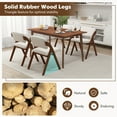 thumbnail image 6 of Gymax Set of 2 Dining Chairs Folding Kitchen Chair w/ Rubber Wood Legs Padded Seat Walnut & Beige, 6 of 9