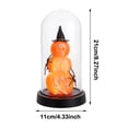 thumbnail image 3 of Glass Dome Halloween Light Up Skeleton Pumpkin Figurine Warm LED Glow Seasonal Fall Tabletop Decor Statue Indoor Mantel Coffee Table Holiday Accent Ornament Soft Ambient Lighting Centerpiece, 3 of 4