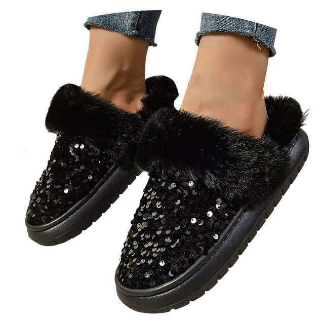 Pantoufles d'Intérieur d'Hiver pour Femmes Adultes Pantoufles en Peluche Pantoufles d'Intérieur pour Femmes Pantoufles de Maison Chaussures d'Intérieur Pantoufles d'Intérieur d'Hiver pour Femmes