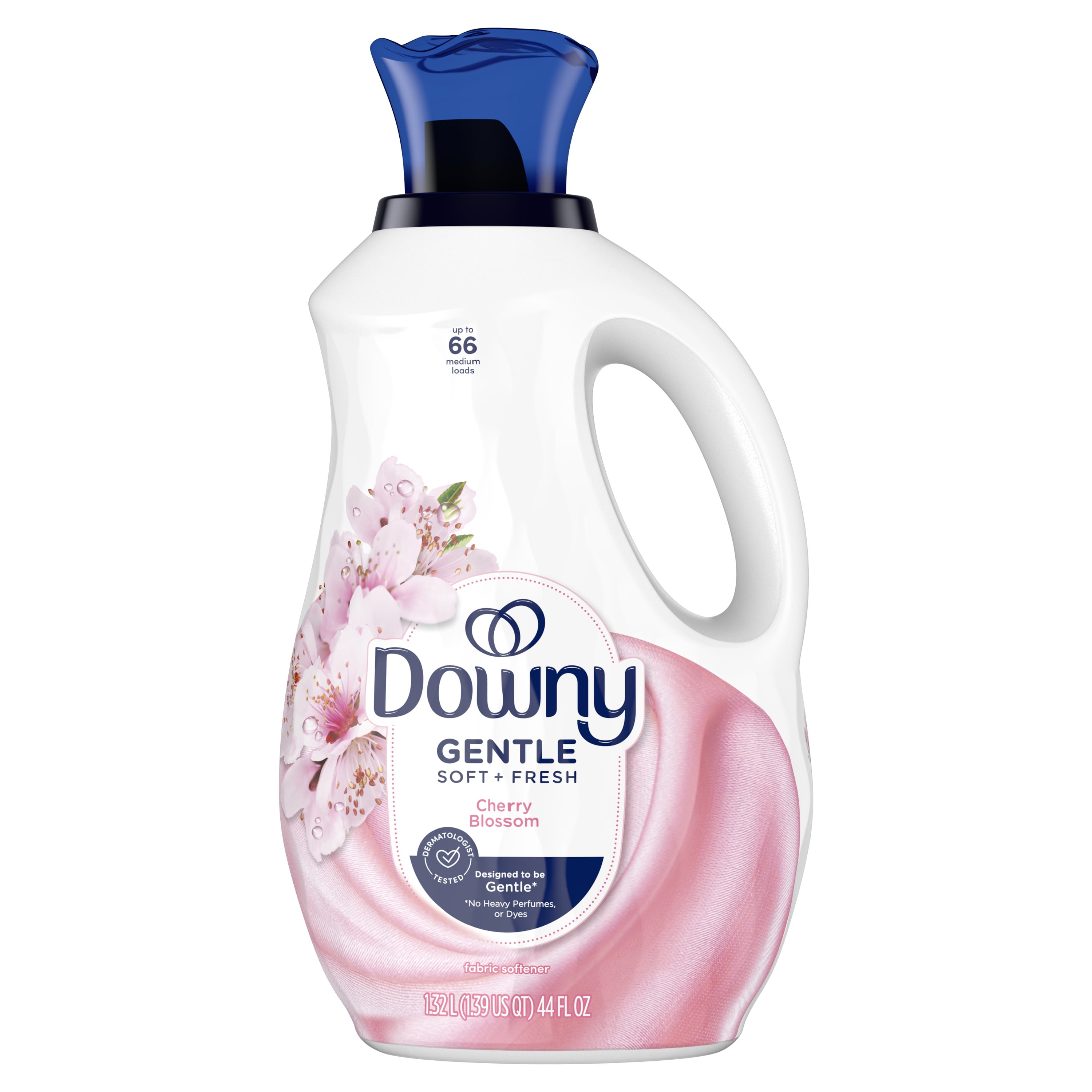 Downy Gentle Soft and Fresh Liquid Fabric Softener, Cherry Blossom Scent, 44 fl oz, 66 Loads