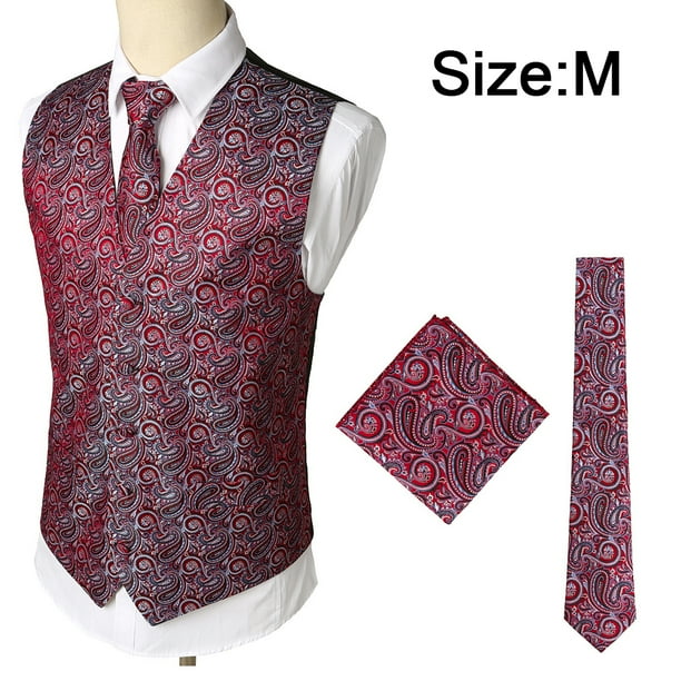 Chaleco formal de tres piezas para hombre, traje, chaleco, traje de boda, chaleco informal, patrón de impresión, corbata en el pecho Zhivalor 222439-1