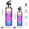 thumbnail image 2 of Yayeee 20oz Insulated Water Bottle Double Wall Stainless Steel with Flip Straw Lid, Purple Digital Art, 2 of 7