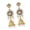 White, variant on YIEMEEN Fashion Diamonds Accented Pearls Earrings Zinc Alloy Construction Twist Lock Closure Comfortable For Extended Use