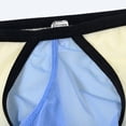 thumbnail image 5 of TANBOM Men's Bulge Enhancing Briefs Nylon Mesh Underwear Yellow L 1-Pack, 5 of 6