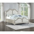 thumbnail image 3 of Evangeline Eastern King Storage Bed with LED Headboard Silver Oak and IvoryBox 2, 3 of 5