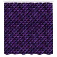 thumbnail image 2 of Ambesonne Geometric Shower Curtain, Squares and Triangles, 69"Wx84"L, Purple Black, 2 of 2