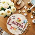 thumbnail image 2 of Laundry Room Round Placemats Set of 8 for Dinning Tables,Heat-proof Braided Table Mats 15 Inch,Rustic Farmhouse Washing Machine Clothes Washable Place Mat for Kitchen Restaurant Party Table Decor, 2 of 9