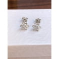 thumbnail image 2 of 0.50 Ct Simulated Diamond Small Flower Stud Earring 14k White Gold Plated 925 Silver, 2 of 2