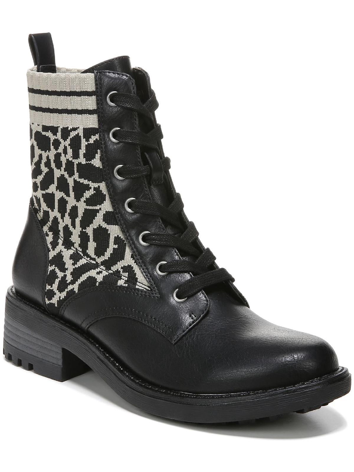 LifeStride Womens Knockout Knit Bootie Combat & Laceup Boots