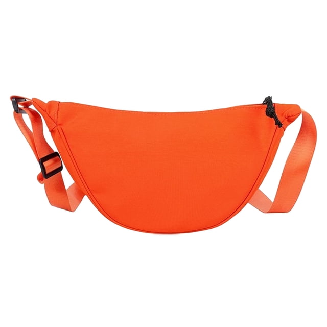 Bolsos cruzados, bolsos de nailon con bandolera de moda, bolsos con forma de media luna y bolsos tipo bolsita (negro, verde, blanco, naranja)