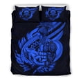 thumbnail image 3 of Juego de Cama Polinesio - Tuvalu Juego de Funda Nórdica Padre e Hijo Azul, 3 of 6