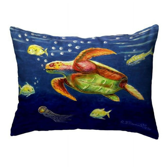 Betsydrake NC1168 16 x 20 in. Dicks Sea Turtle No Cord Pillow