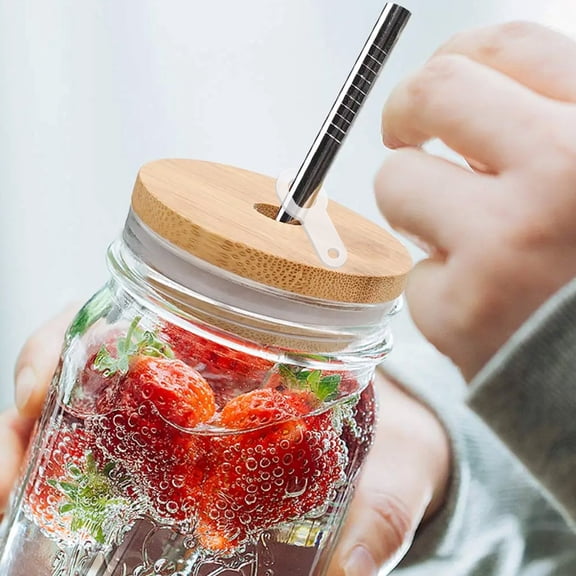 OULII 25Pcs Transparent Plastic Straw Charm Clips for Tumbler DIY Decorative Cup Accessories