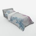 thumbnail image 2 of Ambesonne Floral Bedding Set 3 Pcs, Flower Field Spring Art, Twin XL, Teal Lilac Dried Rose, 2 of 2