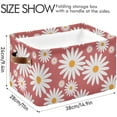 thumbnail image 4 of Coolnut Storage Basket White Daisies Storage Bin with Handle , Large Storage Cube Collapsible for Shelves Closet Bedroom Living Room 1PC Decor Gifts, 4 of 7