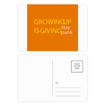 thumbnail image 1 of Grow Up Punk Style Art Deco Fashion Postcard Set Birthday Mailing Thanks Greeting Card, 1 of 3