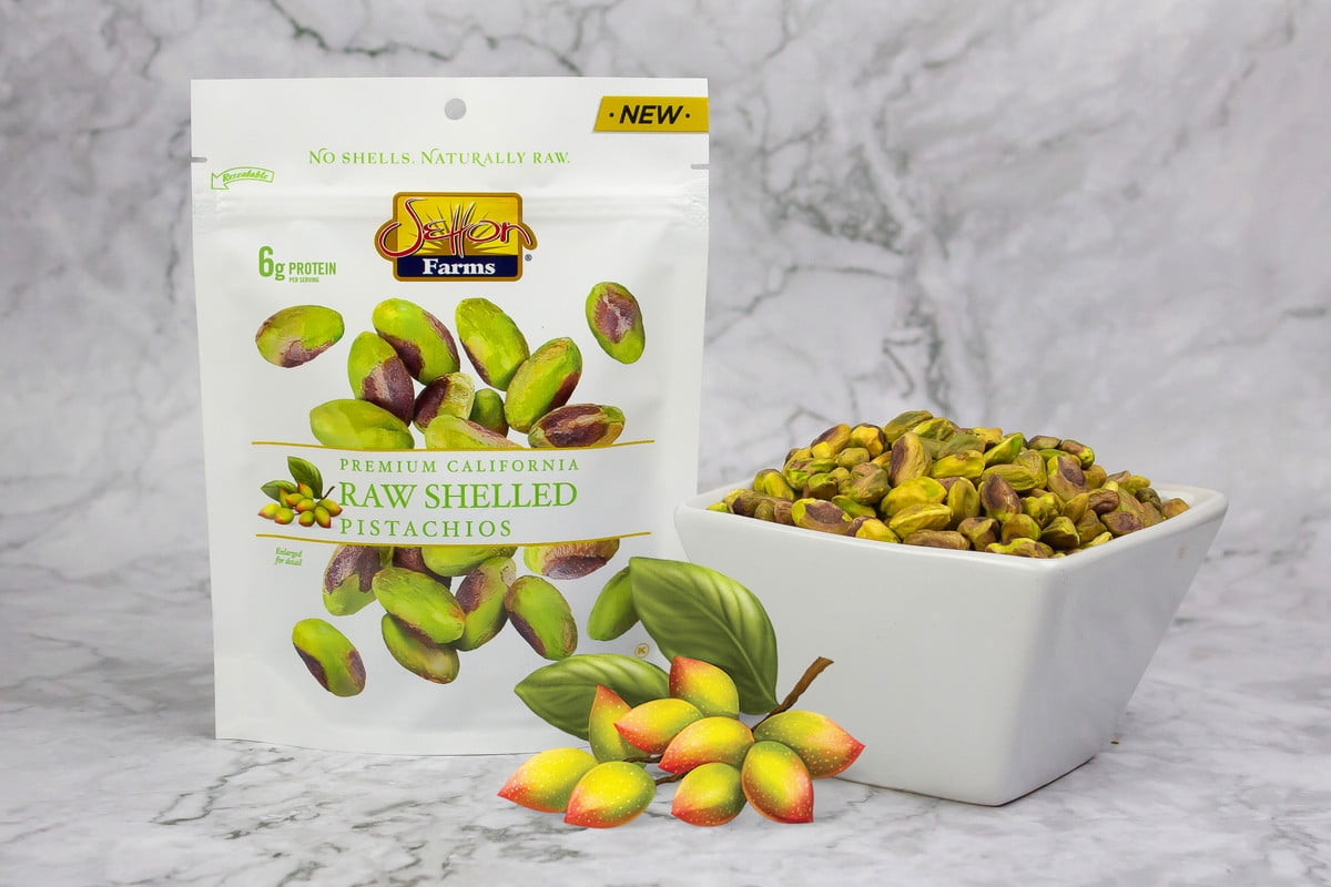 Setton Farms Naturally Raw Shelled Pistachios, No Shell, Non-GMO Project Verified, Certified Gluten Free, Vegan and Kosher, Heart Healthy Snack, 5 Oz. (Also perfect for making Dubai Chocolate)