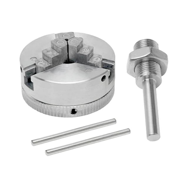 S SERENABLE 3 Chuck Mini Hand Wood Lathe Chuck Durable Compact for Mini Lathe Parts Argent