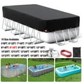 thumbnail image 1 of SHELTUSE 8x16FT Rectangular Pool Cover for Above Ground Pool, Solar Oval Pool Cover Protection with Steel Rope, Ideal for Rectangular/Oval Frame Pool Waterproof & UV-Resistant, Black, 1 of 7