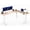 Bamboo/White, variant on VIVO Black Electric 75" x 63" Corner Standing Desk, L-Shaped Workstation
