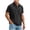 Black, variant on Men's Casual Golf Collared T-Shirts Faux Denim Vintage Washed Short Sleeve 3 Button Shirts, Regular Fit Summer Fashion Rugged Style Daily Tops for Everyday Wear