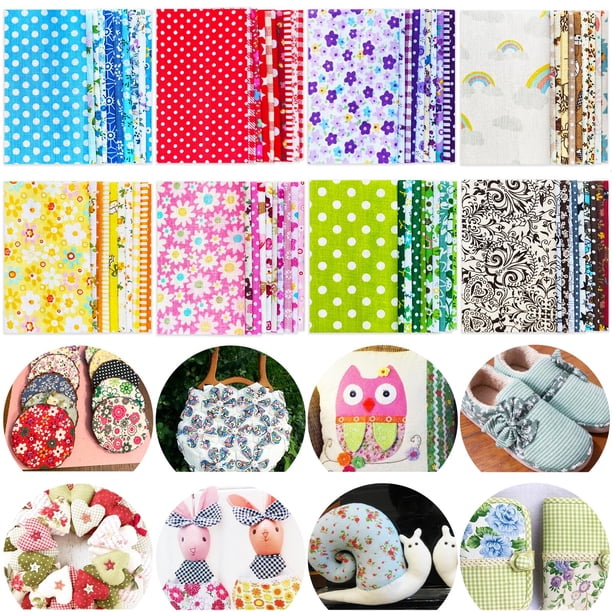 200 Piezas Cuadrados de Paquete de Tela Artesanal de Algodón de 4" x 4" (10 cm x 10 cm), Patrón de Puntos para Acolchar Álbumes de Recortes de Costura, Juegos de Telas de Patchwork DIY para Telas Arte