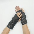 thumbnail image 5 of TRUBKH Arm Warmers Fishnet Arm Sleeves Womens Gloves Silk Gloves Tea Gloves for Women Tea Party Gloves Mesh Gloves Black One Size, 5 of 5
