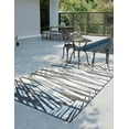 thumbnail image 3 of Unique Loom Outdoor Modern Collection Area Rug - Greyscale (7' 1" x 10' Rectangle Black and White), 3 of 11