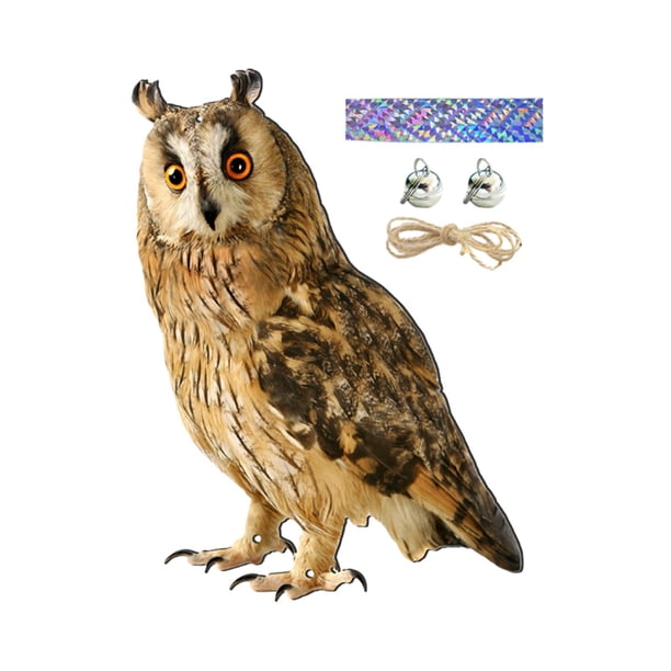 Búho falso, decoración realista, espantapájaros de búho, ahuyentador de pájaros, estatua de búho falso, señuelo Estilo C