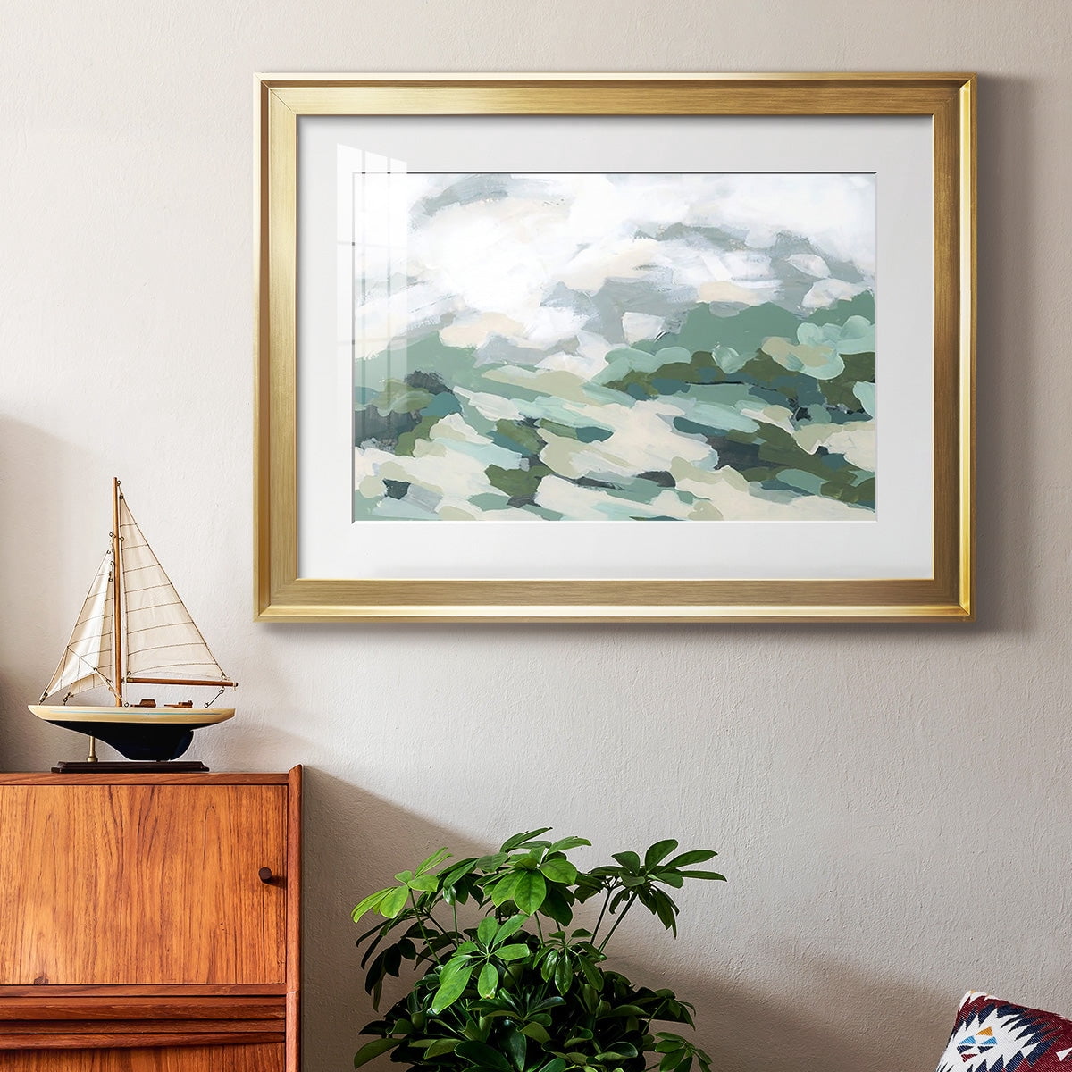 Verdant Hillside I Premium Framed Print - Ready to Hang