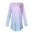 thumbnail image 5 of Seductiva Spring Tops Women's Long Sleeve Shirts Workout Women Blouses Dressy Casual Fall Hippie Tshirts Shirts Long Sleeve Cute Tops Floral Tunics Tops Crew Neck Breathable & Easy Care Fabric, 5 of 5
