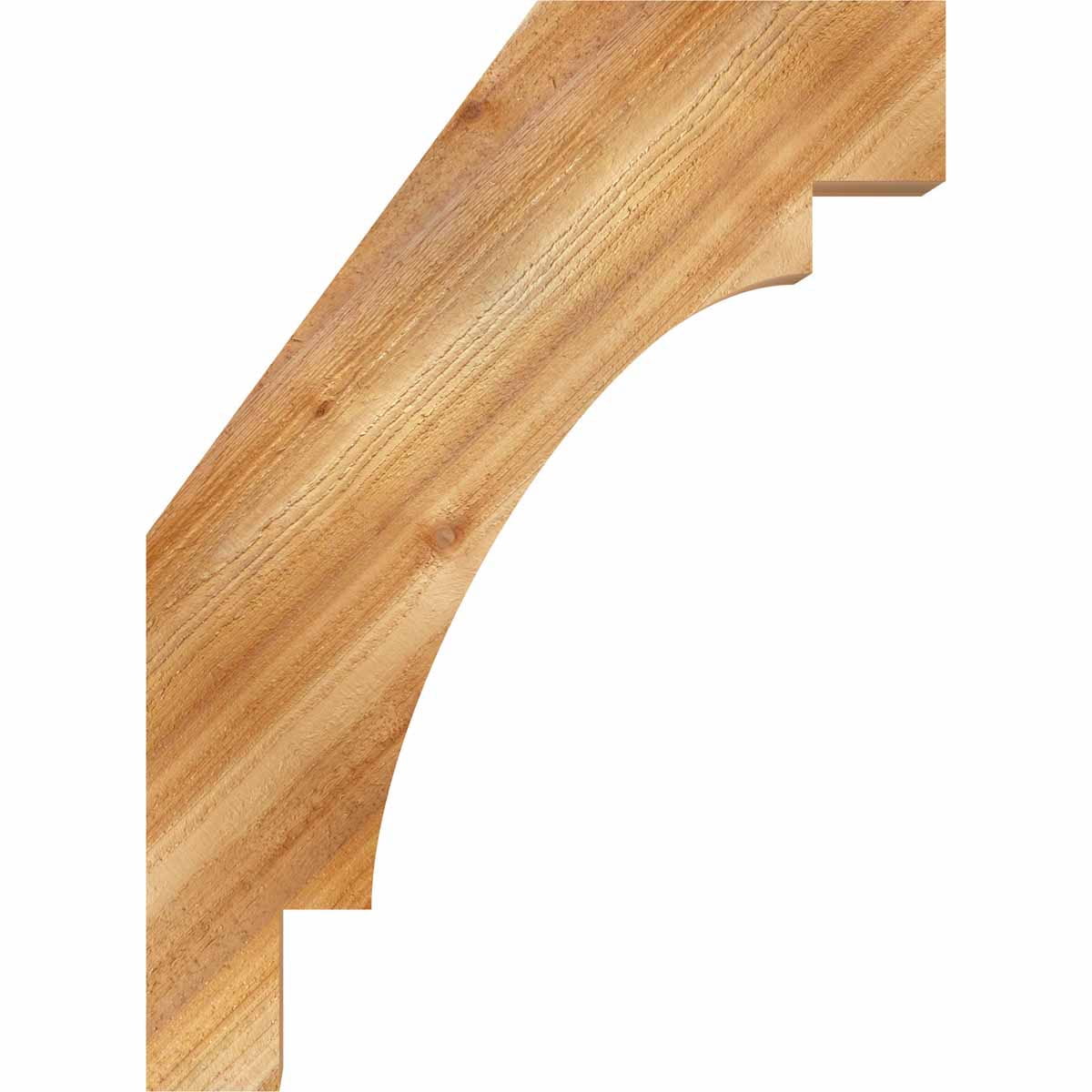 4"W X 24"D X 24"H Merced Rough Sawn Brace, Western Red Cedar