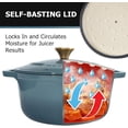 thumbnail image 3 of Olla holandesa de hierro fundido MUELLER HOME de 7,5 cuartos apta para horno, azul, 3 of 5