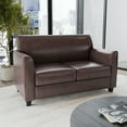 thumbnail image 2 of Flash Furniture HERCULES Diplomat Series Brown LeatherSoft Loveseat, 2 of 12