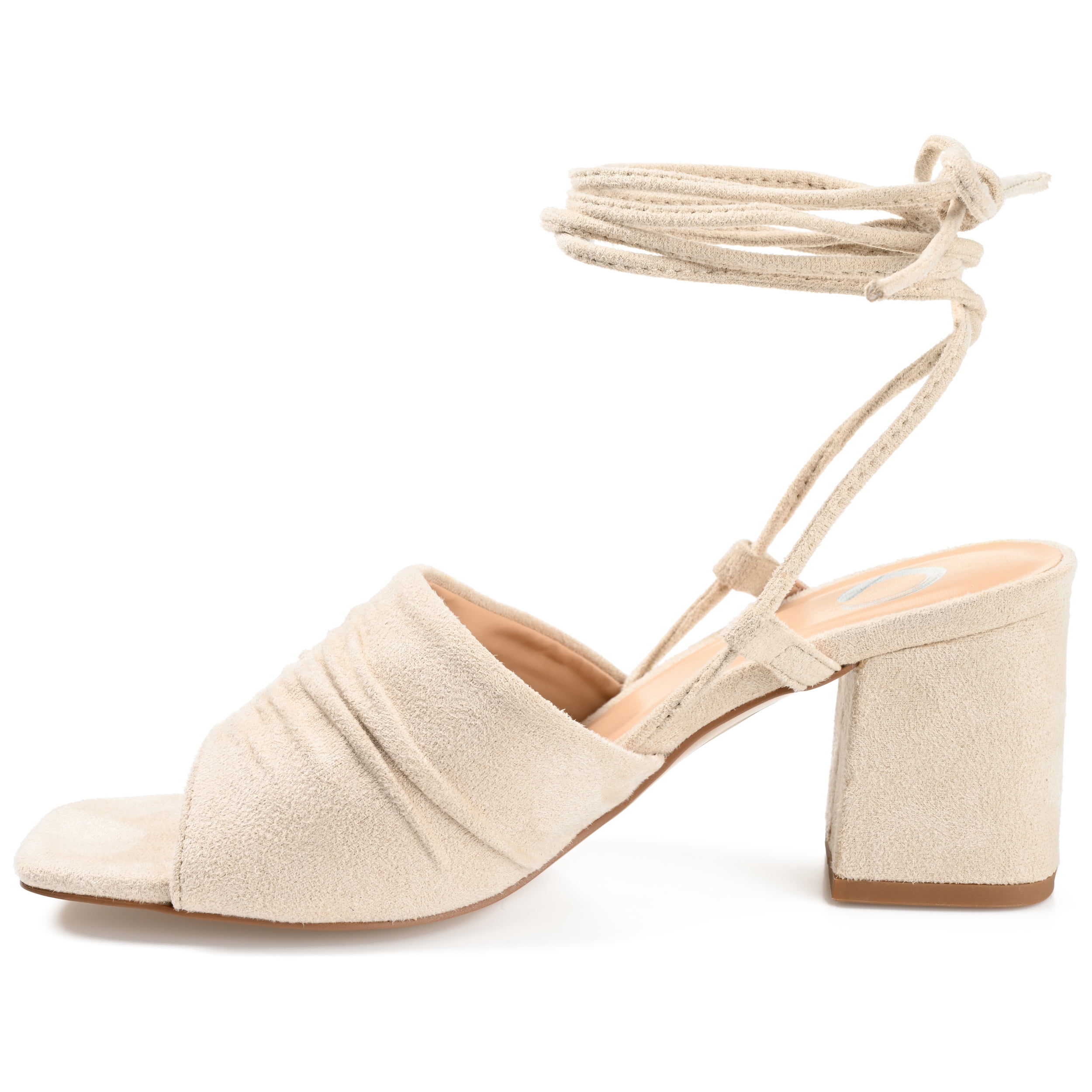 Journee Womens Felisity Open Square Toe Block Heel Dress Sandals