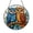 Acrylic 3.5 Inch, variant on Owl Couple Stained Glass Suncatcher, Twin Fantasy Owls Window Hanging Decor, Decorative Bird Art Panel for Nature Inspired Home Accent Gift
