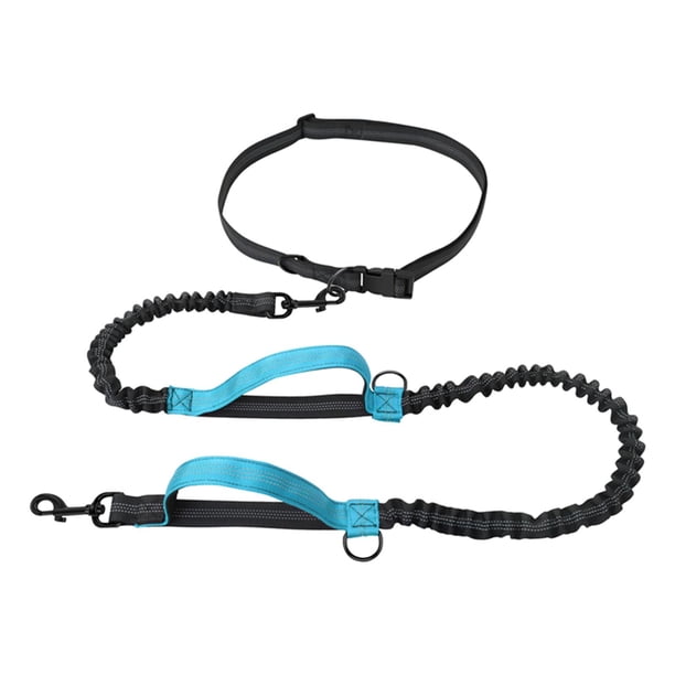 Correa de perro manos de nailon reflectante doble retráctil correa de cintura cómoda para mascotas para caminar para perros medianos y Sunnimix correa de cintura para mascotas