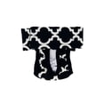 thumbnail image 1 of Barkertime White Quatrefoil on Black Washable Cat Diaper Pull-up - Made in USA, 1 of 5