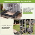 thumbnail image 4 of MEDEHOO Catio Outdoor Cat Enclosure - 70" Large Wooden Cat House with 5 Platforms, 2 Napping Boxes & Weatherproof Asphalt Roof, Walk-in Kitty Condo for Multiple Cats, 4 of 10