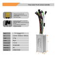 thumbnail image 3 of 24V 36V 48V 17A 250W 350W Brushless Motor Drive Controller S861 Color LCD Kit for Electric Mountain Bike Scooter Repair,1 * Controller 1 * Display,Black & Silver, 3 of 6