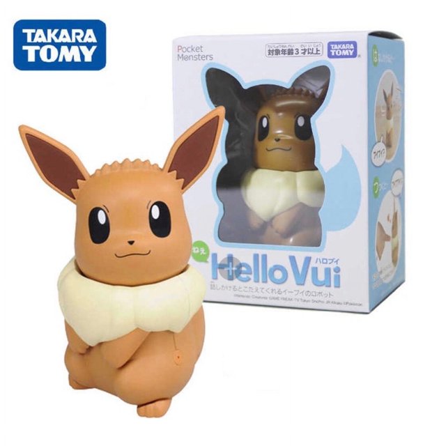 Juguetes interactivos originales TAKARA TOMY Pokémon Hello Pika Hello Pocha Vui Pocket Monsters Eevee Pikachu regalo de Navidad para niños